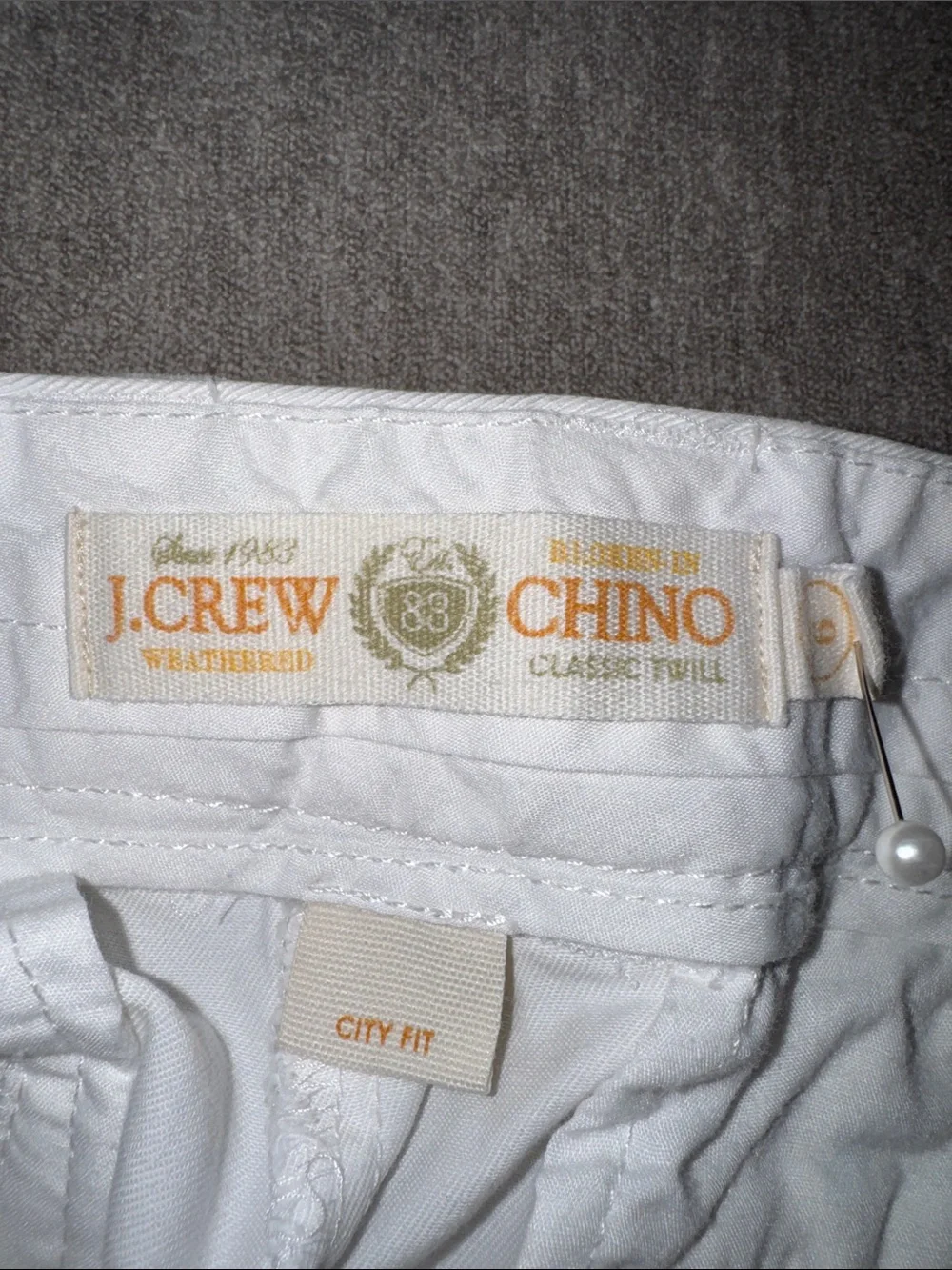 J. Crew White Chino Shorts - Classic City Fit
